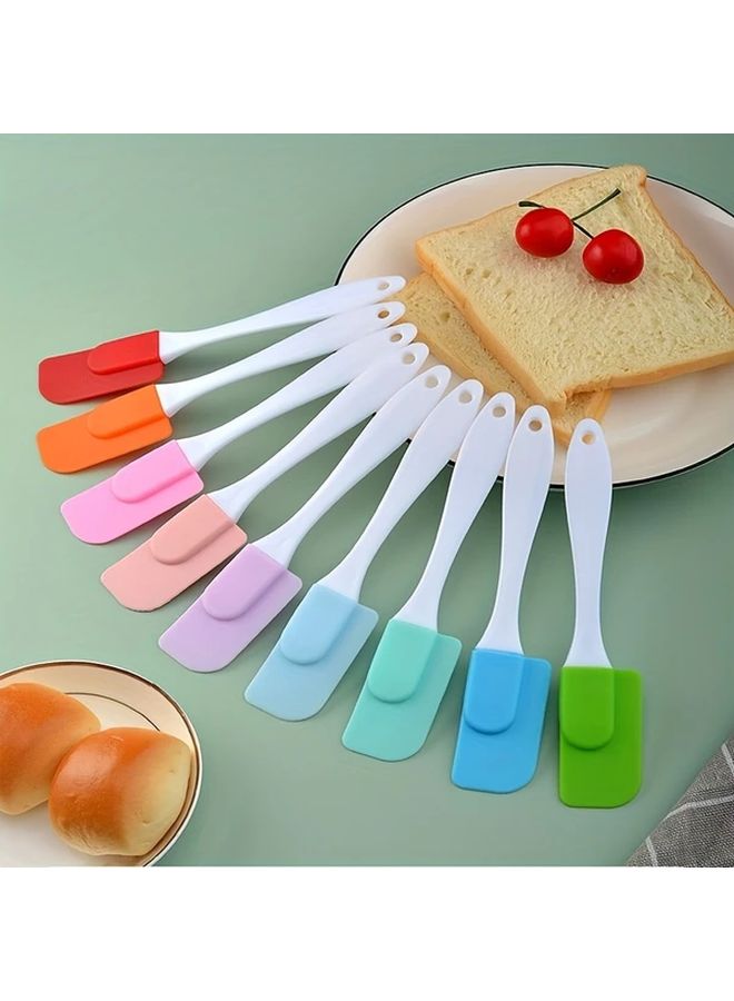 10pcs Random Color Silicone Spatula Set Heat Resistant Non Stick Detachable Scrapers - Image 2